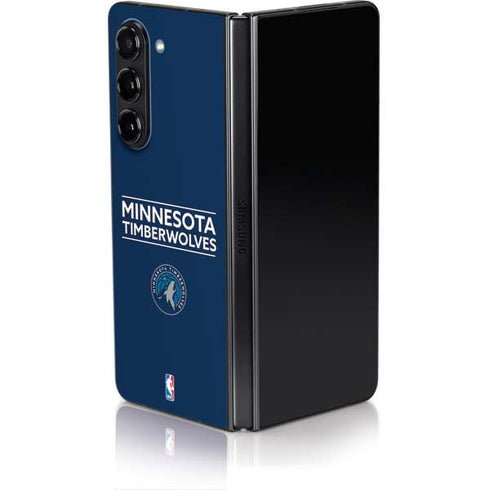 NBA Minnesota Timberwolves Standard - Navy Blue Galaxy Z Fold5 5G Skin